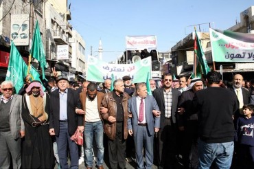जॉर्डन के लोग़ों की अल-अक्सा मस्जिद के समर्थन में मार्च
