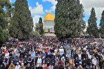 八万名巴勒斯坦人参加斋月第一个主麻聚礼+照片和视频