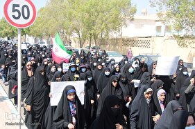 حماسه پرشور مردم بوشهر در راهپیمایی علیه آشوب