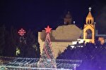 روشن‌شدن درخت کریسمس در زادگاه مسیح(ع) + عکس