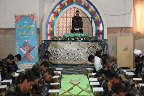 فیلم | برگزاری محفل انس با قرآن در پدافند هوایی سمنان