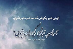 طرح | تا راهرو نباشی کی راهبر شوی