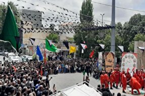 آئین سنتی شبیه‌خوانی عاشورای حسینی در مناطق مختلف اردبیل برگزار شد + عکس