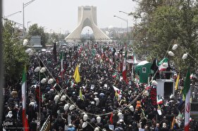 وداع جانانه تهرانی‌ها با شهدای اقتدار وطن