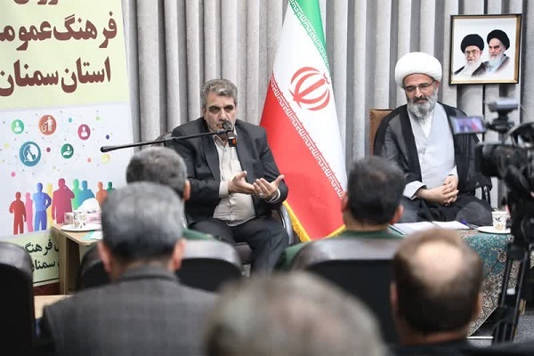 حجت الاسلام مرتضی مطیعی نماینده ولی فقیه در سمنان در جلسه شورای فرهنگ عمومی