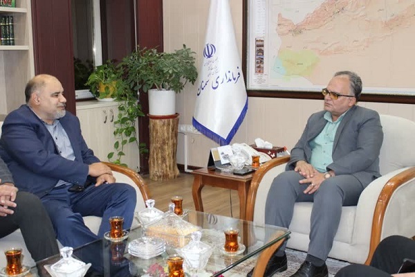 دیدار مظاهر خیرخواهان، سرپرست دانشگاه ملی مهارت استان سمنان با مهدی صمیمیان، فرماندار شهرستان سمنان