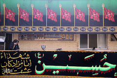 آيين سنتي سياه پوشان و برپايي خيمه عزاداري در آستانه ماه محرم - سمنان
