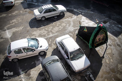 آيين سنتي سياه پوشان و برپايي خيمه عزاداري در آستانه ماه محرم - سمنان
