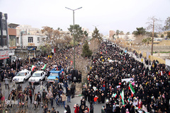 راهپیمایی مردم سمنان در حمایت از پاسخ موشکی سپاه