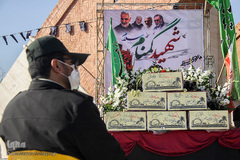 تشییع 6 شهید گمنام - سمنان