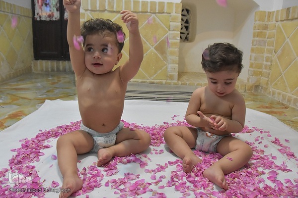 سرزمین سنت های شیرین - آیین سنتی گل غلتان نوزادان - سمنان