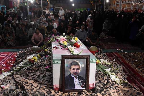 مراسم تشییع پیکر مطهر شهید محمد عبدوس از شهدای اقتدار دفاعی