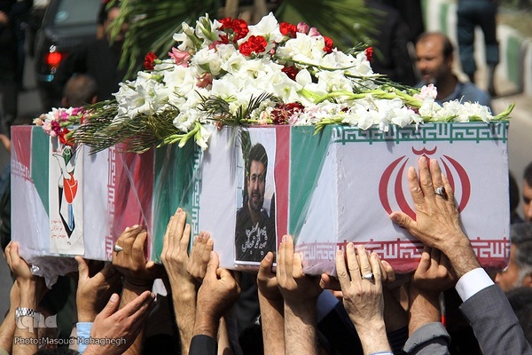 مراسم تشییع پیکر مطهر شهید محمد عبدوس از شهدای اقتدار دفاعی