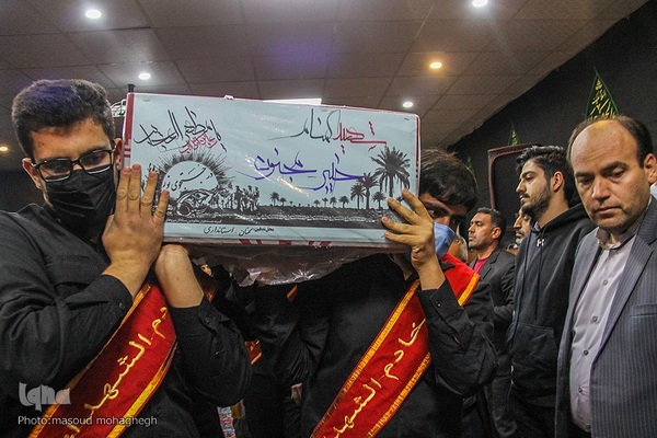 مراسم استقبال و وداع با شهید گمنام در جهاددانشگاهی سمنان