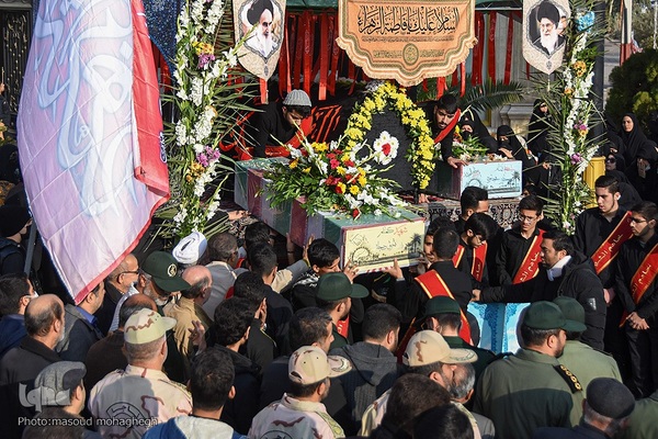 مراسم تشییع شهدای گمنام در سمنان