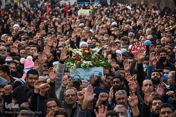 مراسم تشییع شهدای گمنام در سمنان