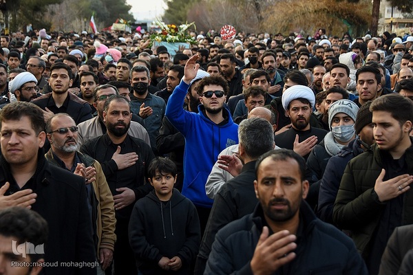 مراسم تشییع شهدای گمنام در سمنان