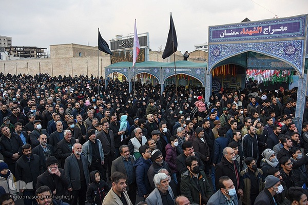 مراسم تشییع شهدای گمنام در سمنان