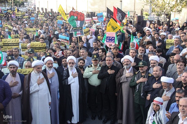 تجمع مردم سمنان در محکومیت جنایت اسرائیل در غزه‎