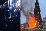 Suriyeli Hristiyanlar Noel ağacının yakılmasına tepki gösterdi
