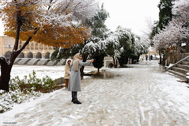 اصفهان برف کے آغوش میں